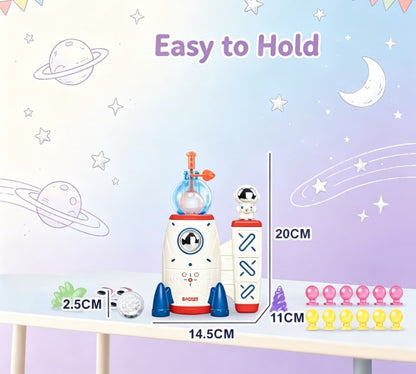 DIY Space Magic Balloon Craft Kit - Sticker Decorated Balloon Toy with Rocket Air Pump & Monster Pals for Kids Ages 3+