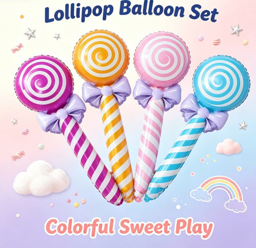 Festive Lollipop Candy Balloons Set - 36-Piece Colorful Party Decorations for Birthdays, Weddings & Events