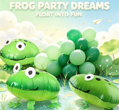 Standing Frog Animal Theme Balloon - Cute Cartoon Foil Balloon for Kids Birthdays & Holiday Celebrations