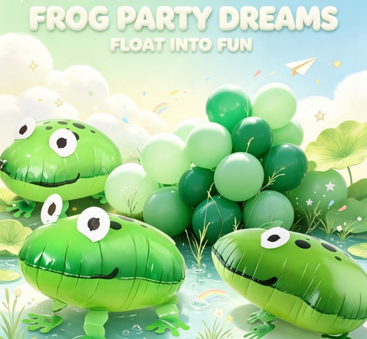 Standing Frog Animal Theme Balloon - Cute Cartoon Foil Balloon for Kids Birthdays & Holiday Celebrations