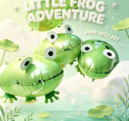 Standing Frog Animal Theme Balloon - Cute Cartoon Foil Balloon for Kids Birthdays & Holiday Celebrations