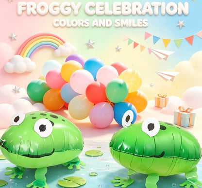 Standing Frog Animal Theme Balloon - Cute Cartoon Foil Balloon for Kids Birthdays & Holiday Celebrations