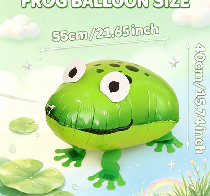 Standing Frog Animal Theme Balloon - Cute Cartoon Foil Balloon for Kids Birthdays & Holiday Celebrations