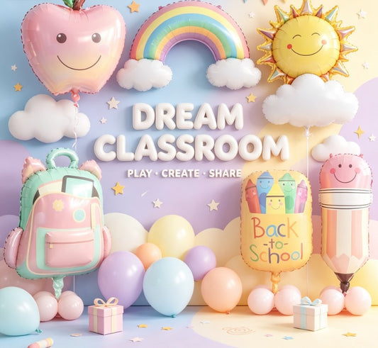 Welcome Back to School Foil Balloon Set - 6-Pack Classroom Opening Ceremony & Party Decor Supplies